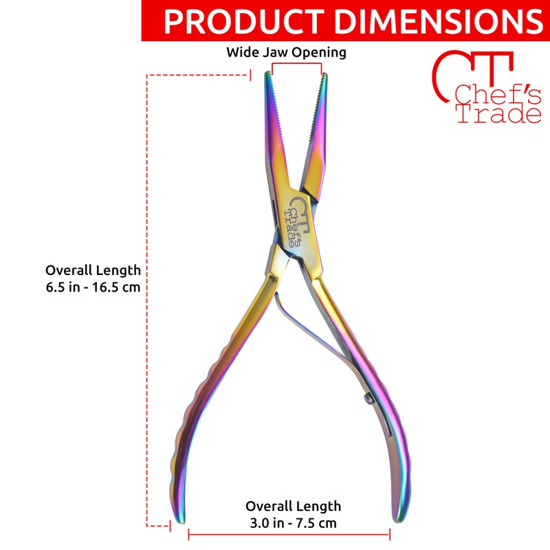 CHEF'S TRADE Fish Bone Pliers/Tweezers Stainless Steel Washable (plasma) - Image 2